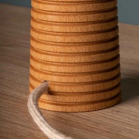 Βάση για Επιτραπέζιο Φωτιστικό Cone Small E27 από Μασίφ Ξύλο