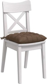 vidaXL Μαξιλάρια καθισμάτων 4 pcs Καφέ 40 x 40 x 6 cm ύφασμα