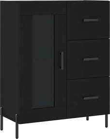 vidaXL Ντουλάπι Μαύρο 69,5x34x180 εκ. από Επεξεργασμένο Ξύλο