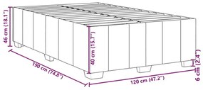 Πλαίσιο Κρεβατιού χωρίς στρώμα Μπλε 120x190 εκ. Υφασμάτινο - Μπλε