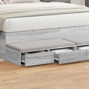 vidaXL Συρτάρια κρεβατιού με συρτάρι Γκρι sonoma 160 x 36.5 x 16.5 εκ