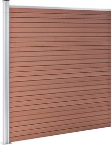 vidaXL Πάνελ Περίφραξης Καφέ 1218 x 186 εκ. από WPC