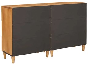 vidaXL Πλαϊνό γραφείο 2 pcs Καφέ 60 x 33 x 75 cm Μασίφ ξύλο μάνγκο