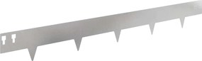 vidaXL Περίγραμμα γκαζόν 50 τμχ. 100 x 12 cm Stainless Steel Ασημί