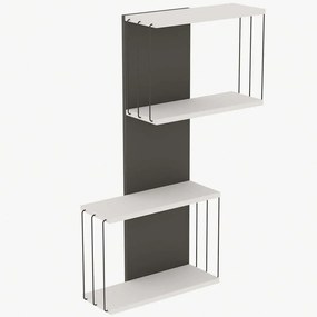 Ραφιέρα Τοίχου Destan 854KLN1730 65x19x96cm Anthracite-White