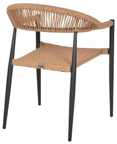 ΠΟΛΥΘΡΟΝΑ ΑΛΟΥΜΙΝΙΟΥ HM5854.12 ΑΝΘΡΑΚΙ PΕ RATTAN ΜΠΕΖ 56x60x78 εκ.