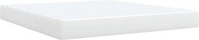 vidaXL Κρεβάτι Boxspring με Στρώμα Λευκό 180x200 εκ. Συνθετικό Δέρμα