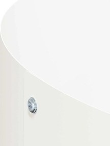 vidaXL Δακτύλιος γλάστρας Λευκό 80 x 80 x 20 cm Ψυχρής έλασης χάλυβας