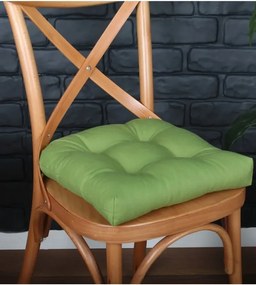Stewehome Σετ 6 τεμαχίων μαξιλάρια καθισμάτων χρυσό πράσινο με ειδική ραφή 40x40 cm