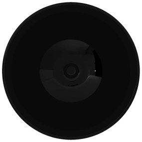 Νιπτήρας Μπάνιου Στρογγυλός Μαύρος Κεραμικός - Μαύρο