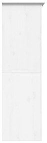 Ντουλάπα BODO Λευκή 101 x 52 x 176,5 εκ. από Μασίφ Ξύλο Πεύκου - Λευκό