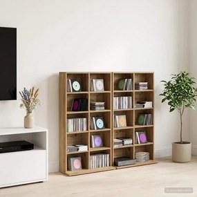 vidaXL Ντουλάπα CD 2 τμχ. Artisan Δρυς 65 x 23,5 x 97,5 εκ.