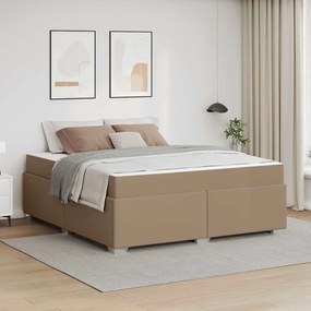 vidaXL Σκελετός Κρεβατιού Καπουτσίνο 180 x 200 cm Τεχνητό δέρμα