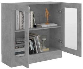 vidaXL Βιτρίνα Γκρι του Σκυροδέματος 82,5 x 30,5 x 80 εκ. Επεξ. Ξύλο