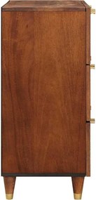 vidaXL Πλαϊνό γραφείο Καφέ 60 x 33 x 75 cm Στερεό ξύλο μάνγκο