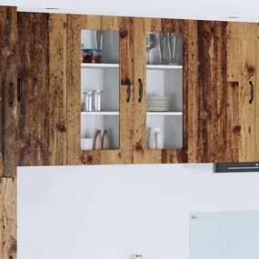 vidaXL Πάνελ πλυντηρίου πιάτων Kalmar 2 pcs Παλιό ξύλο