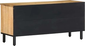 vidaXL Ντουλάπι τηλεόρασης καφέ 100x33x46 cm μασίφ ξύλο Mango