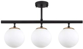 Φωτιστικό Οροφής - Ράγα Atmaca 942FLG1115 60x15x40cm 3xE27 15W Black-White Opviq