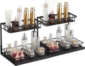 VEVOR 2-Tier Wire Pull Out Cabinet Under Sink Basket Organizer 10.7"x14.2" 2PCS