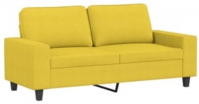 vidaXL Σετ Σαλονιού 2 Τεμαχίων Αν. Κίτρινο Υφασμάτινο