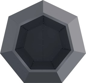 vidaXL Γλάστρα 2 τμχ. Ανθρακί 75 x 75 x 60 εκ Ατσάλι