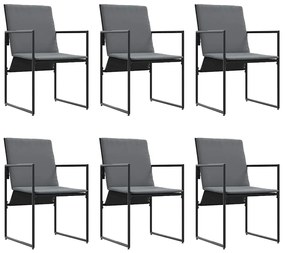 vidaXL Σέτ φαγητού για κήπο 11 pcs Μαύρο Ατσάλι