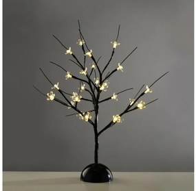 Διακοσμητικό Δέντρο 25 LEDs Μπαταρίας Μαύρο Επιτραπέζιο 45cm X1025111 Aca X1025111