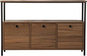 Μπουφές Καρυδιά / Μαύρο SOLACE 120x29,5x77