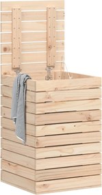 vidaXL Καλάθι Ρούχων 44x44x66 εκ. από Μασίφ Ξύλο Πεύκου