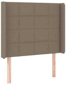 vidaXL Κρεβάτι Boxspring με Στρώμα &amp; LED Taupe 90x190 εκ. Υφασμάτινο