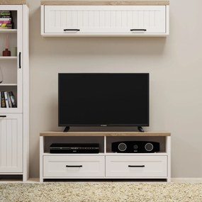 ΕΠΙΠΛΟ TV VERNE 137.9X45X52.1CM ΛΕΥΚΟ-ΦΥΣΙΚΟΣ ΔΡΥΣ