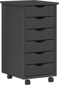 vidaXL Σετ Γραφείου και Κινητού Ντουλαπιού MOSS 2 pcs Γκρι