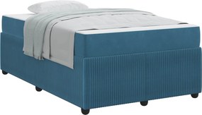 vidaXL Σκελετός Κρεβατιού με στρώμα Μπλε 120 x 190 cm ύφασμα
