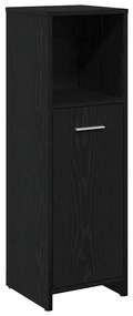 vidaXL Σετ Επίπλων Μπάνιου 4 pcs Μαύρη Οξυά 30 x 30 x 183.5 εκ.