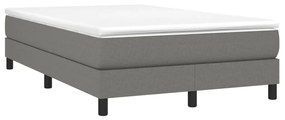 Κρεβάτι Boxspring με Στρώμα Σκούρο Γκρι 120x190 εκ Υφασμάτινο - Γκρι