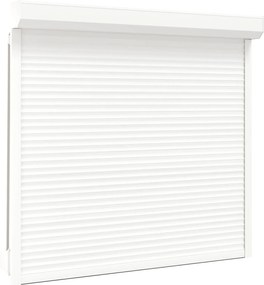 vidaXL Ρολό εισόδου Λευκός 160 x 150 cm Αλουμίνιο και Πολυουρεθάνη