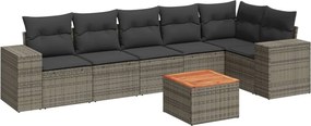 vidaXL Patio Sofa Set 6-θέσια Grey