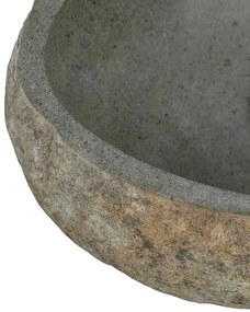 vidaXL Λεκάνη Ανοιχτό γκρι (38-45) x (30-35) x 15 εκ. Πέτρα Ποταμού