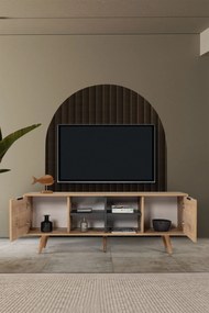Έπιπλο Τηλεόρασης Sapphire Δρυς / Ανθρακί PRACLEU 160x35x18