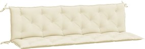 vidaXL Μαξιλάρια Πάγκου Κήπου 2 τεμ. Κρεμ Λευκό Ύφασμα Oxford