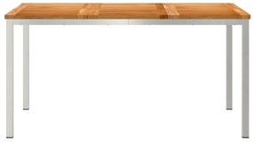 vidaXL Τραπέζι Εξωτερικού Χώρου 150x90x75 cm Στερεό ξύλο Teak