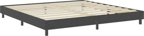 vidaXL Κρεβάτι Boxspring Σκούρο Γκρι 200 x 200 εκ. Υφασμάτινο