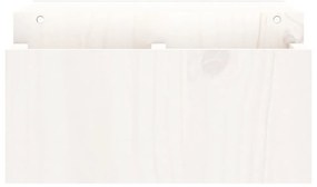 vidaXL Βάση Οθόνης Λευκή 70x27,5x15 εκ. από Μασίφ Ξύλο Πεύκου