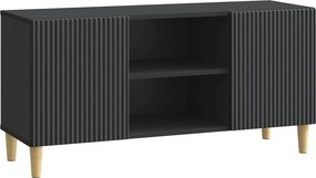 vidaXL Ντουλάπι TV 102 x 34,5 x 50 cm Μαύρο Επεξεργασμένο Ξύλο