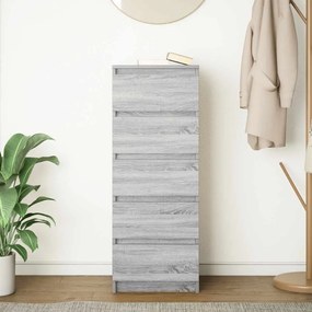Συρταριέρα με Συρτάρια Γκρι Sonoma 37,5x35x99εκ. από Επεξ. Ξύλο - Γκρι