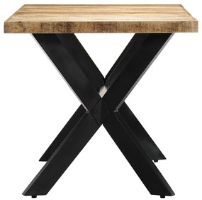 vidaXL Τραπεζαρία 140 x 70 x 75 εκ. από Μασίφ Ακατέργαστο Ξύλο Μάνγκο