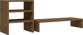 vidaXL Βάση Οθόνης Καφέ 81x20x30 εκ. από Μασίφ Ξύλο Πεύκου