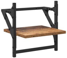 vidaXL Σετ ραφιών τοίχου με ράφι 6 pcs Παλιό Ξύλο 100 x 25 x 30 cm
