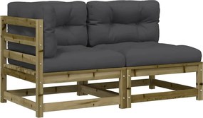 vidaXL Patio Sofa Natural Impregnated