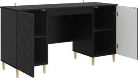 vidaXL Γραφείο Μαύρο 142,5 x 50 x 75 εκ. Επεξεργασμένο Ξύλο